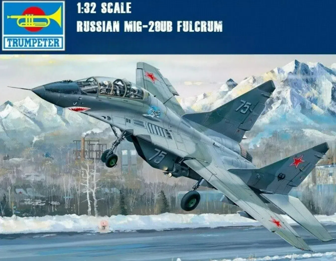 Russian MIG-29UB Fulcrum 1/32スケール MiG-29UB Fulcrum Russian Fighter 1/32 Trumpeter