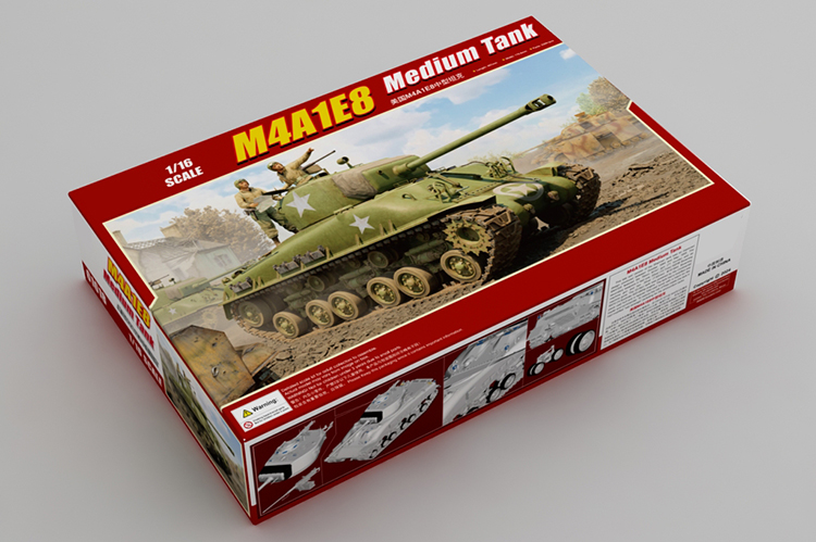 Trumpeter 61618 1:16 M4A1E8 Sherman Medium Tank Assembly Model Kit