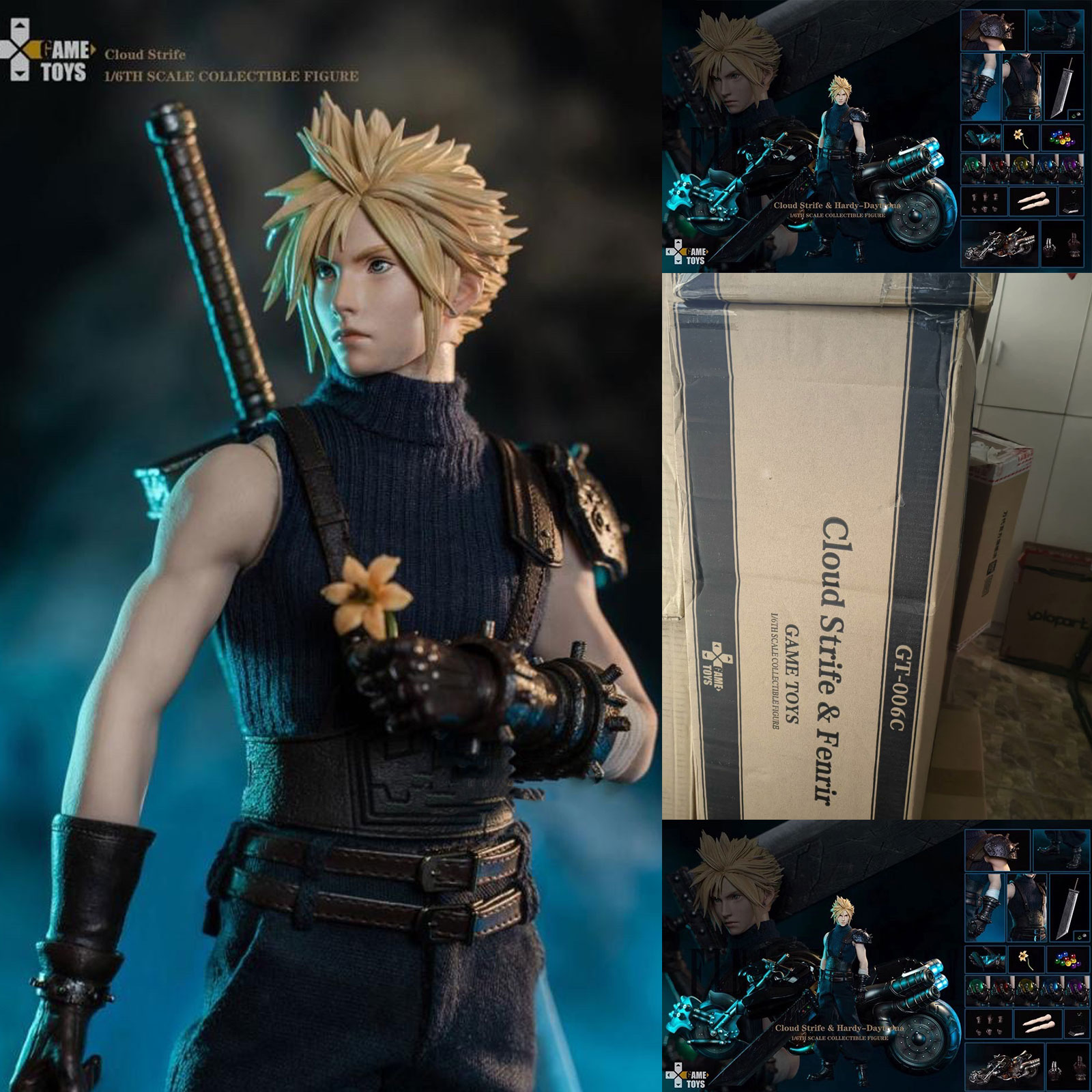 Gametoys Cloud Strife 1/6 Action Figure Deluxe Edition Included