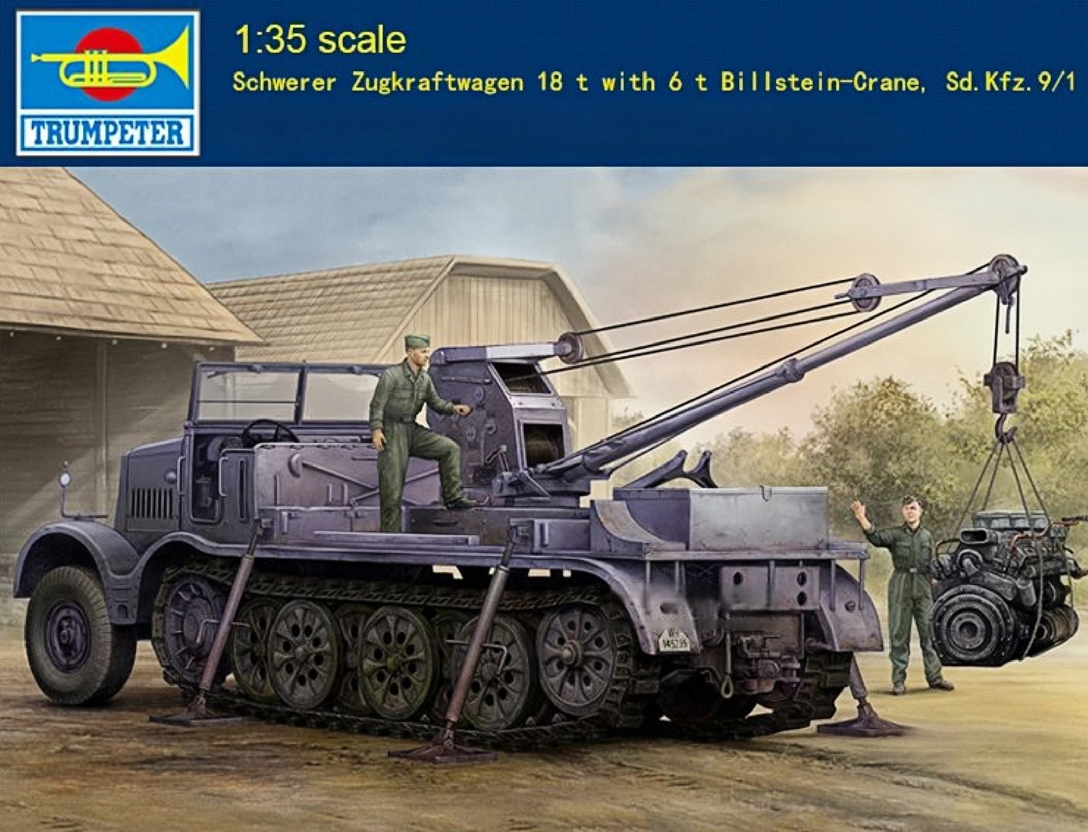 Trumpeter 09576 1:35 Schwerer Zugkraftwagen 18 t With 6 t