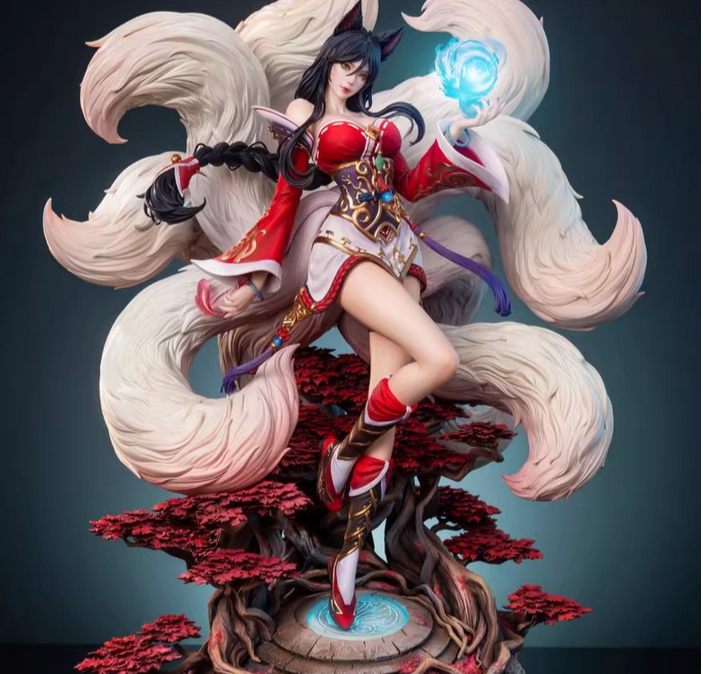 JIMEI Palace LOL the Nine-Tailed Fox Model Ahri Statue in stock
