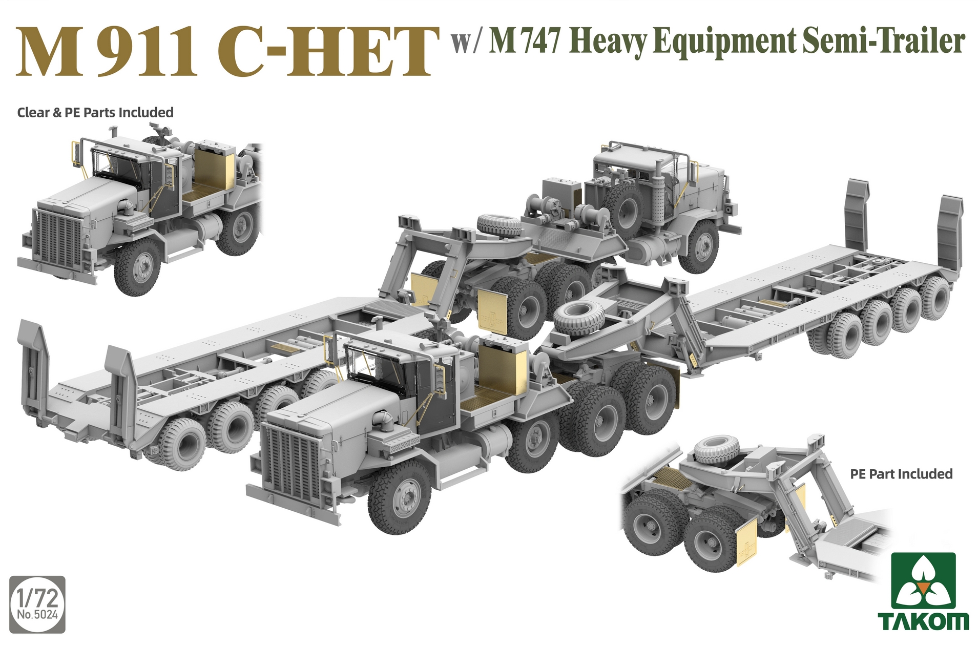 TAKOM 5024 1/72 M911 C-HET w/M747 Heavy Equipment Semi