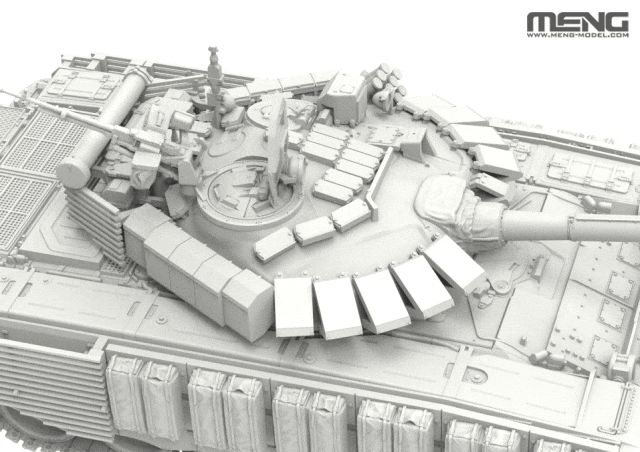 MENG 72-007 1/72 Russian T-72B3M Main Battle Tank Assembly