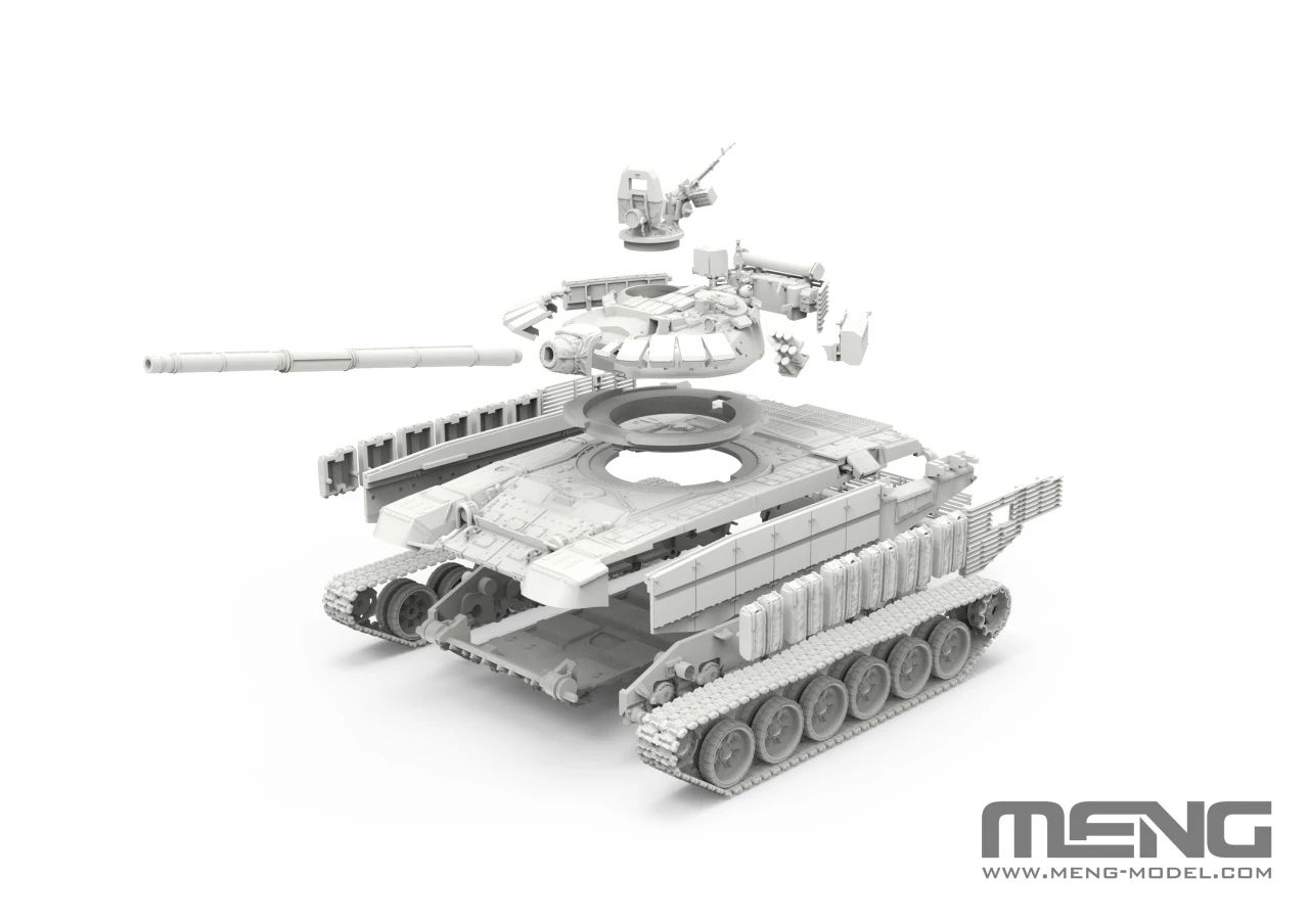 MENG 72-007 1/72 Russian T-72B3M Main Battle Tank Assembly
