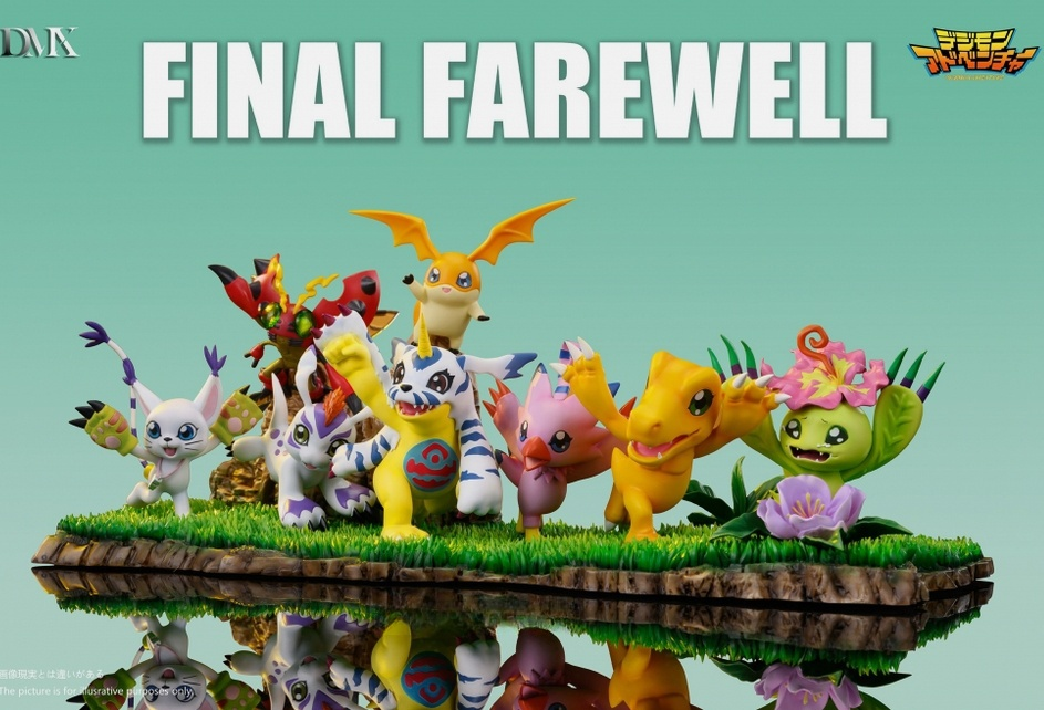 DMX Studio Final Farewell Statue Resin Model Digimon 47cmW IN