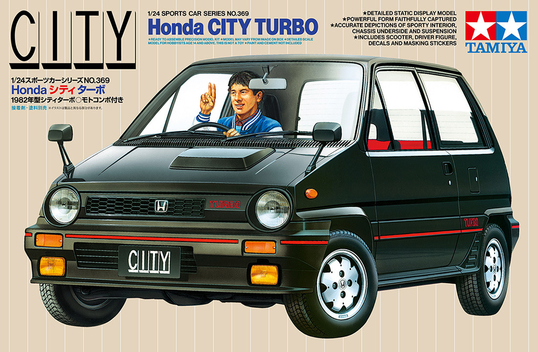 Tamiya TA24369 1/24 City Turbo 1982 Model -w/Attached Small