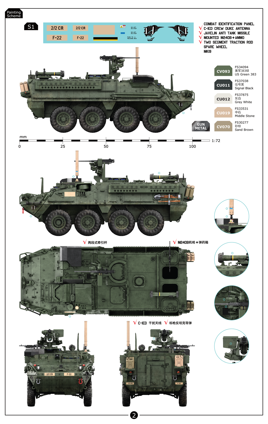 STRYKER M1126 ICV Infantry Transport Vehicle Assembly