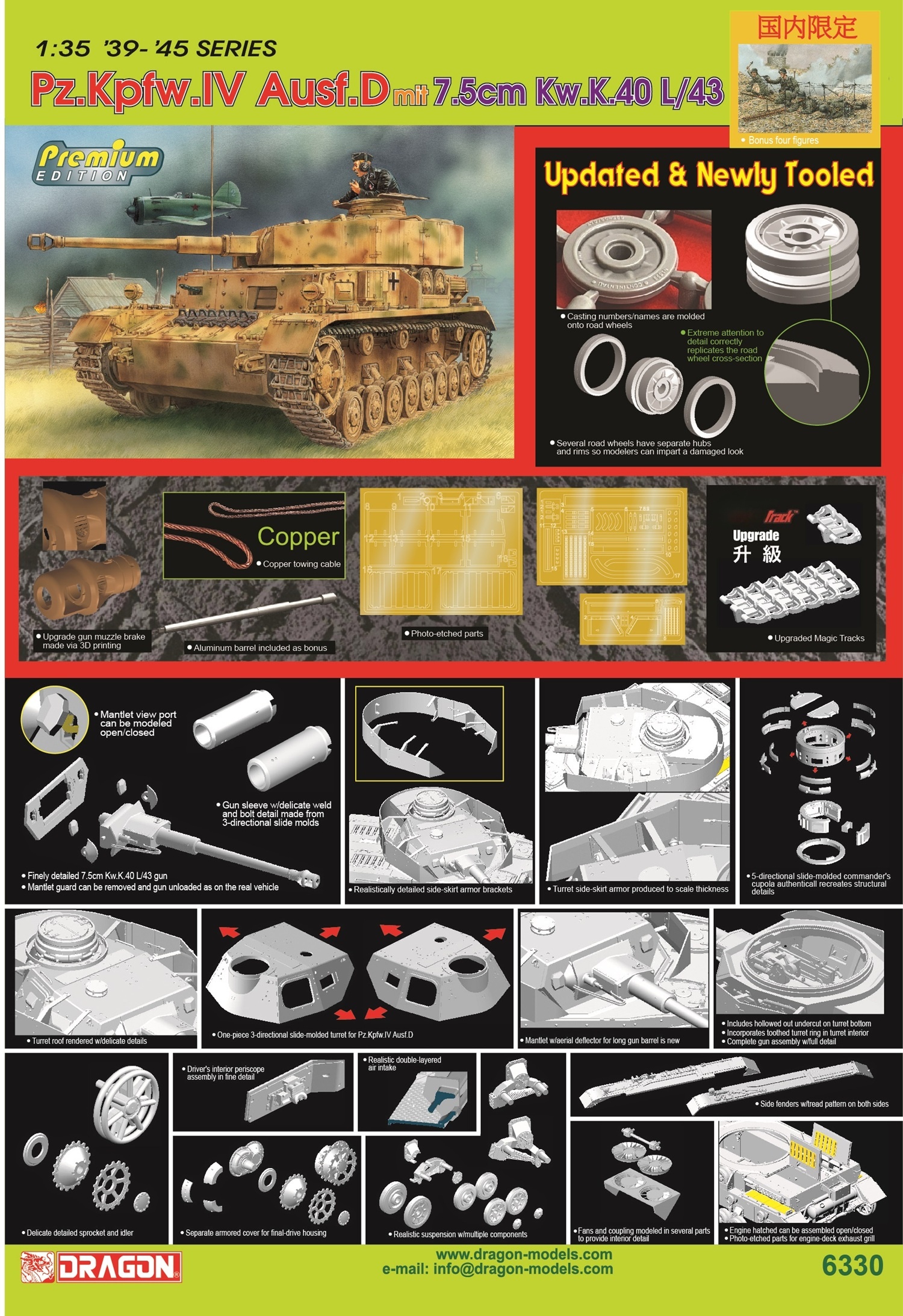 DRAGON 6330 1/35 German Pz.Kpfw. IV Ausf. D mit 7.5cm Kw.K