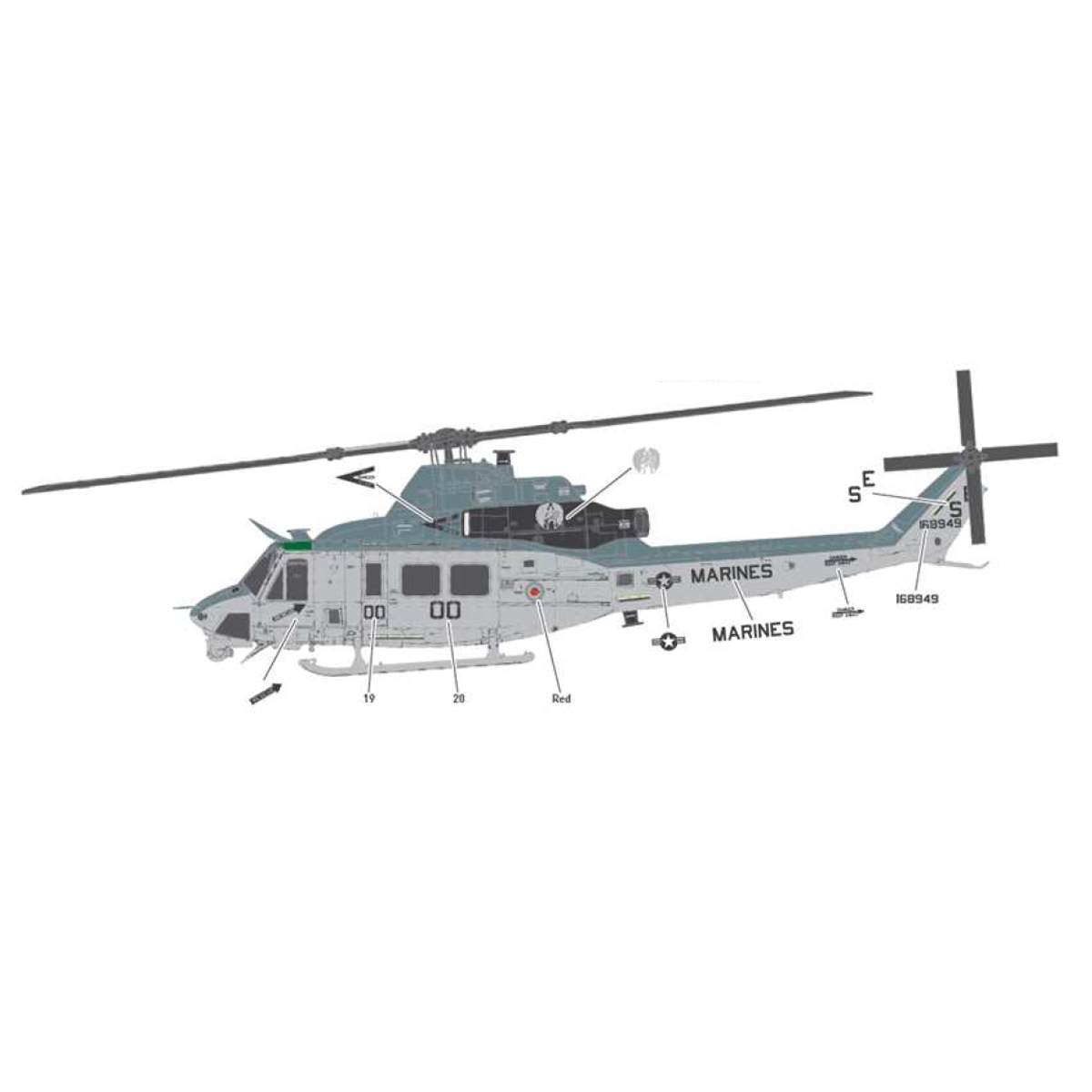 ACADEMY AC12138 1/35 UH-1Y Venom Assembly Aircraft Collectible