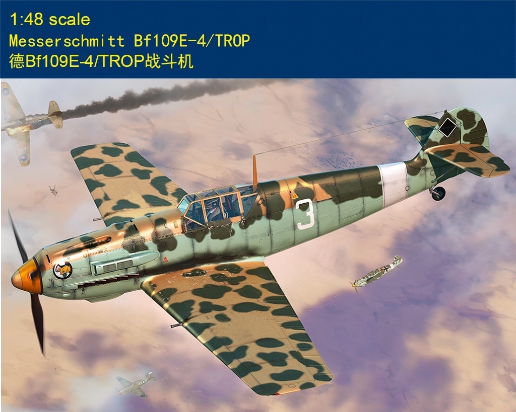Hobbyboss 81793 1/48 German Messerschmitt Bf109E-4/TROP Fighter
