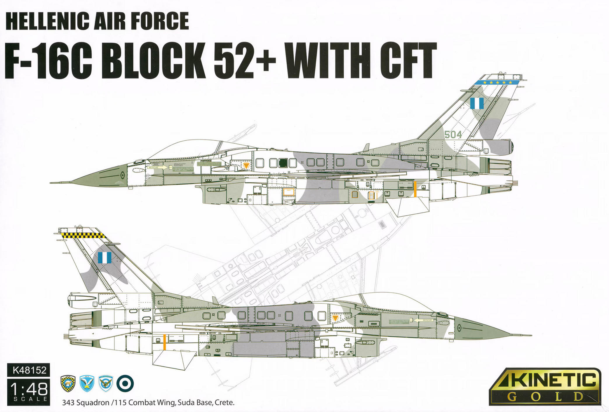 KINETIC K48152 1/48 Hellenic Air Force F-16C Block 52+WITH CFT