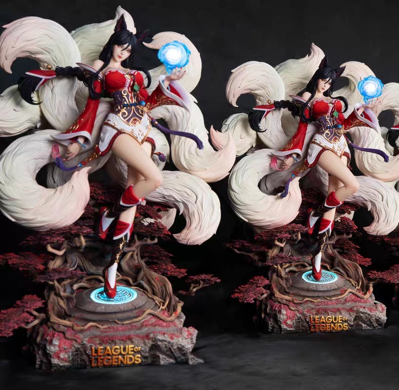 JIMEI Palace LOL the Nine-Tailed Fox Model Ahri Statue in stock