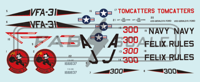 FAB FD72119 1/72 F/A-18E Super Hornet AJ 300 VFA-31 