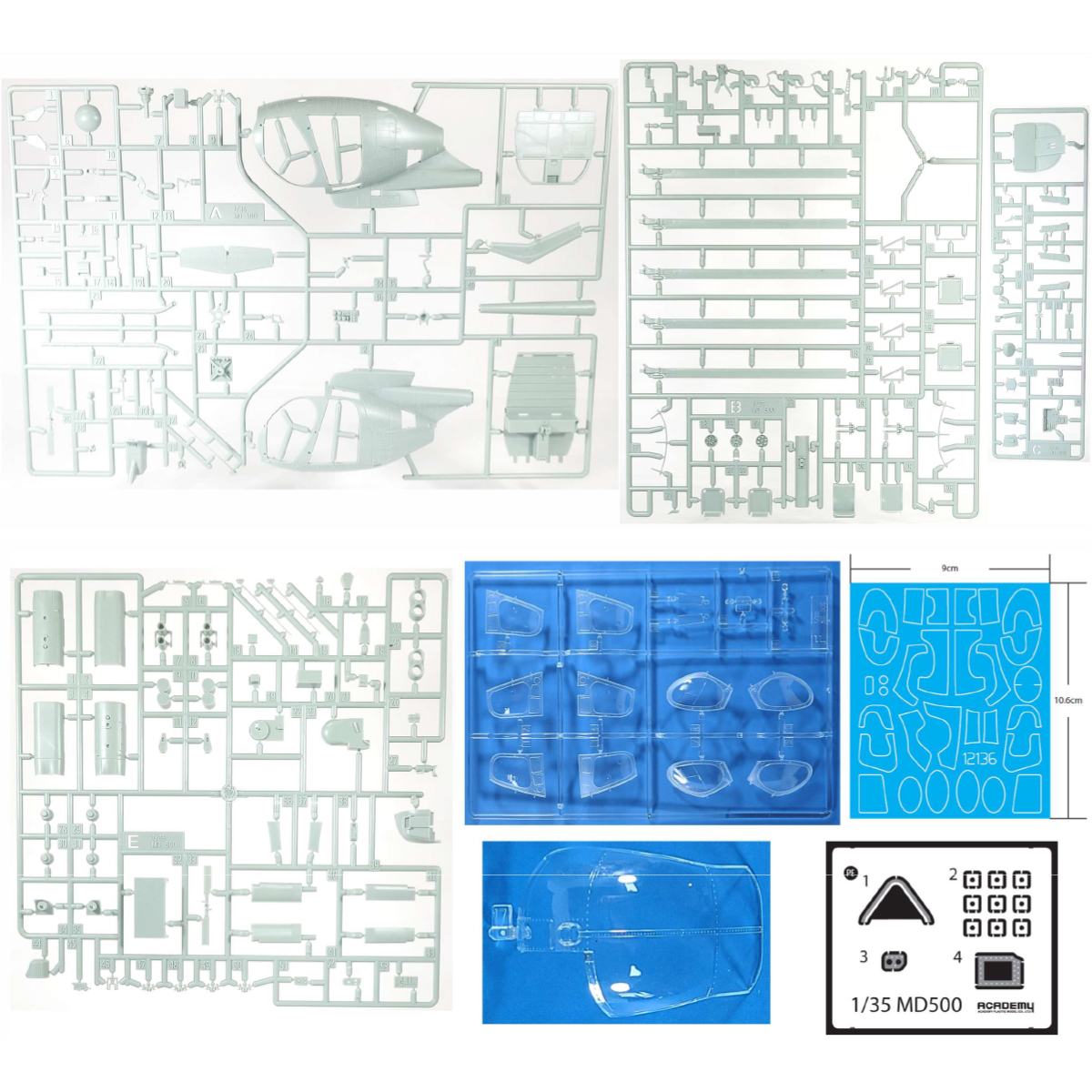 Academy AC12136 1/35 MD500 Defender `IDF`Fighter Assembly Aircraft