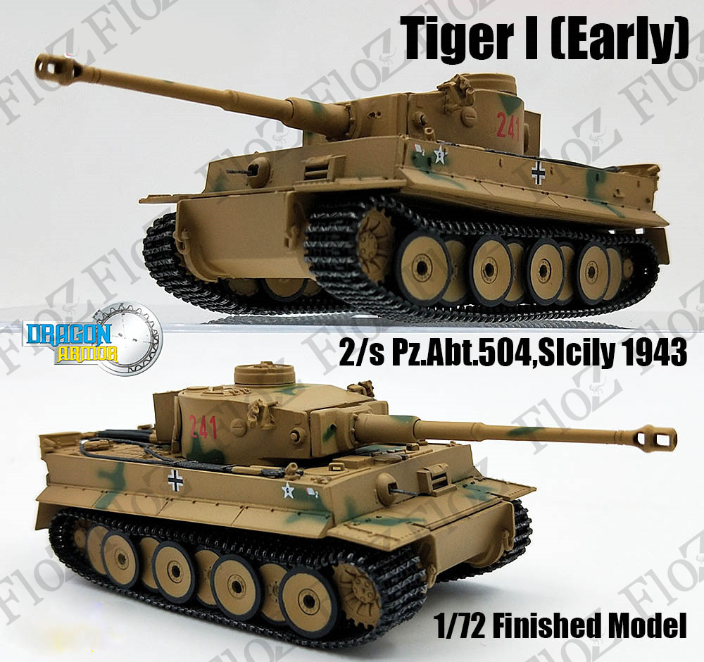 Seconda Guerra Mondiale Tiger I 2 S Pz Abt 504 Sicilia 1943 1 72 Finito Tank Model Dragon Ebay
