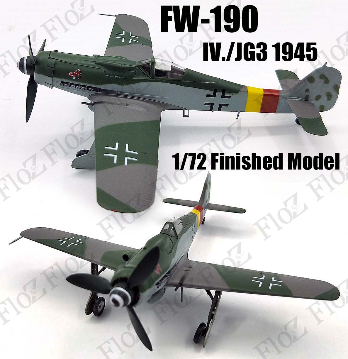 WWII German Fw190 D-9 IV.//JG2 1945 1//72 aircraft finished plane Easy model
