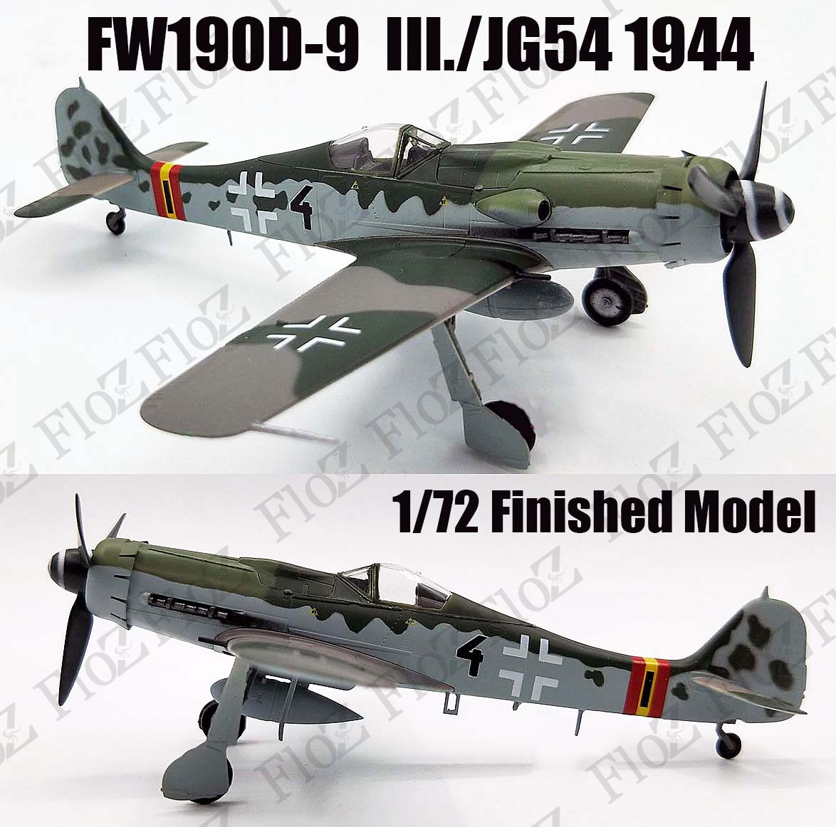 WWII Fw190 D-9 IV.//JG3 1945 1//72 aircraft finished plane Easy model