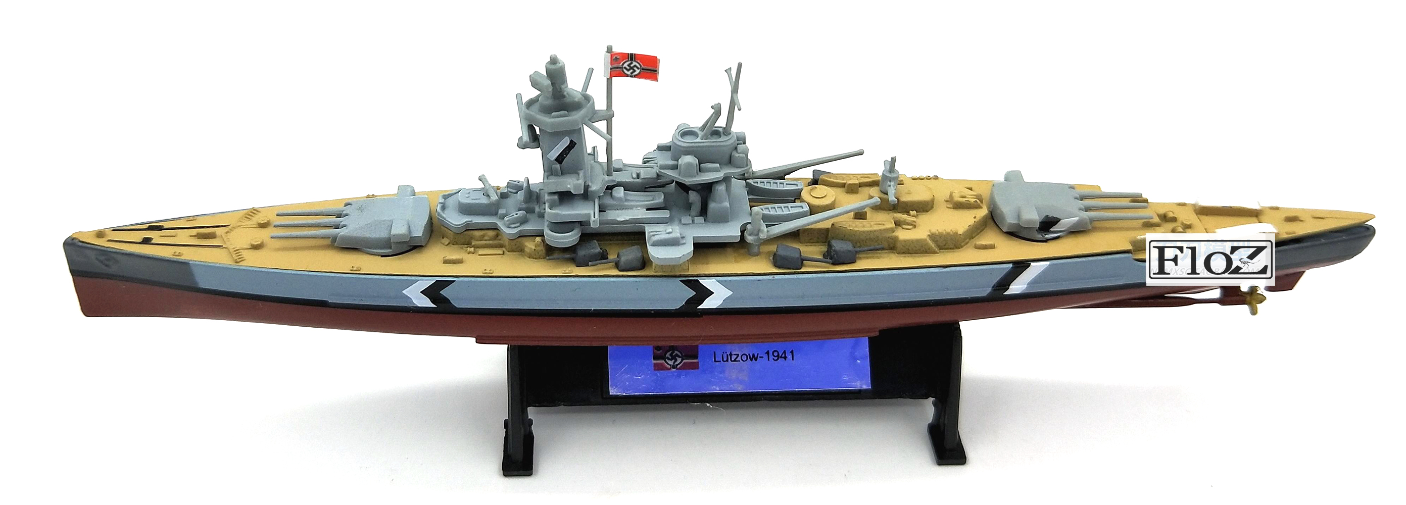 1 x New 1/1000 Diecast Warship German Lutzow Battleship 1941 WWII Model