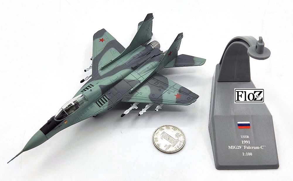 1/100 Scale Russian MIG-29 Fulcrum C Fighter Military Diecast Plane Aircraft
