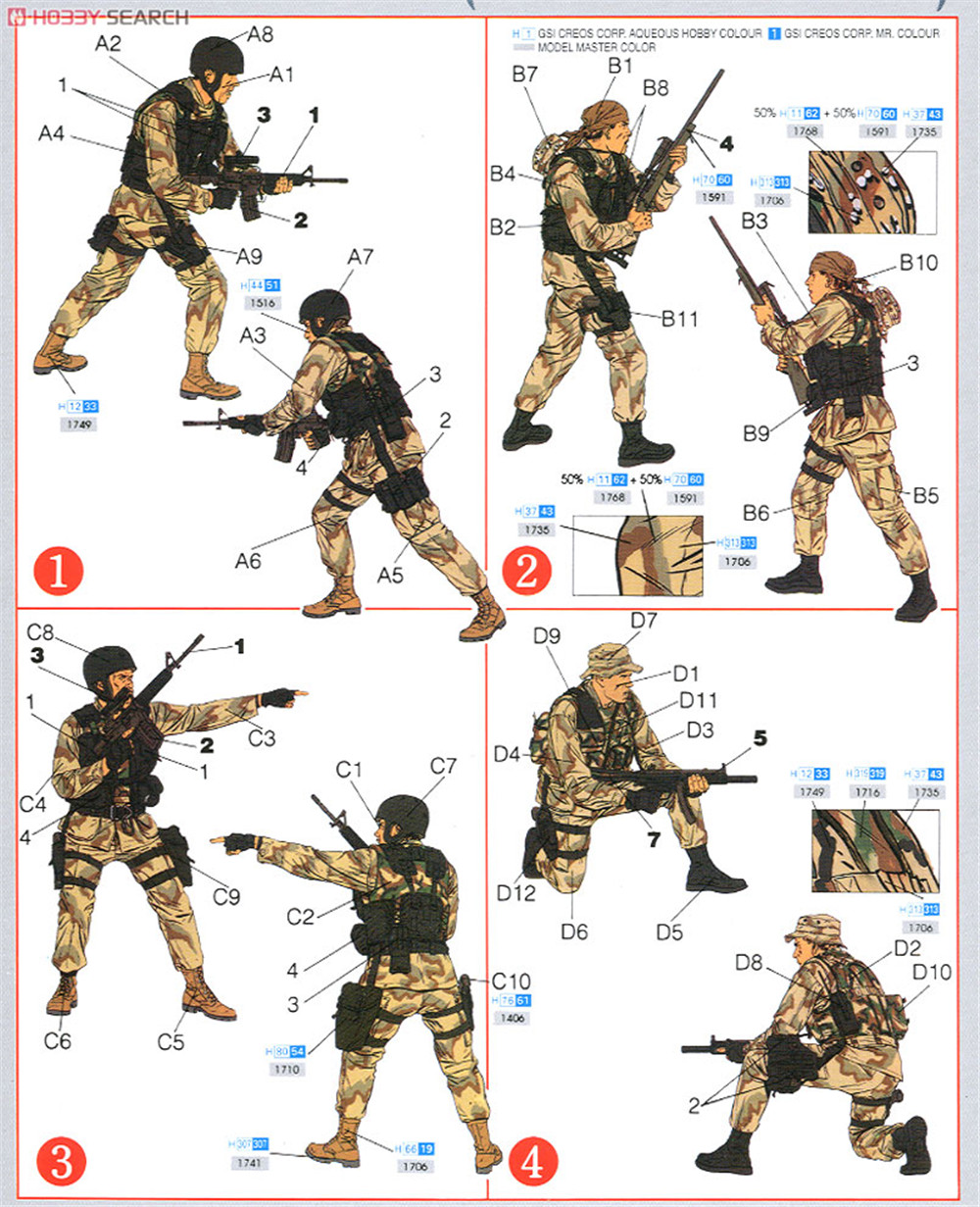 DRAGON DELTA FORCE SOMALIA 1993 1/35 Kits Soldiers 4 figures model | eBay