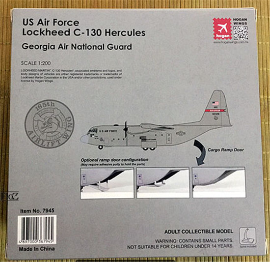 US Air Force Lockheed C-130 Hercules Georgia 1/200 diecast