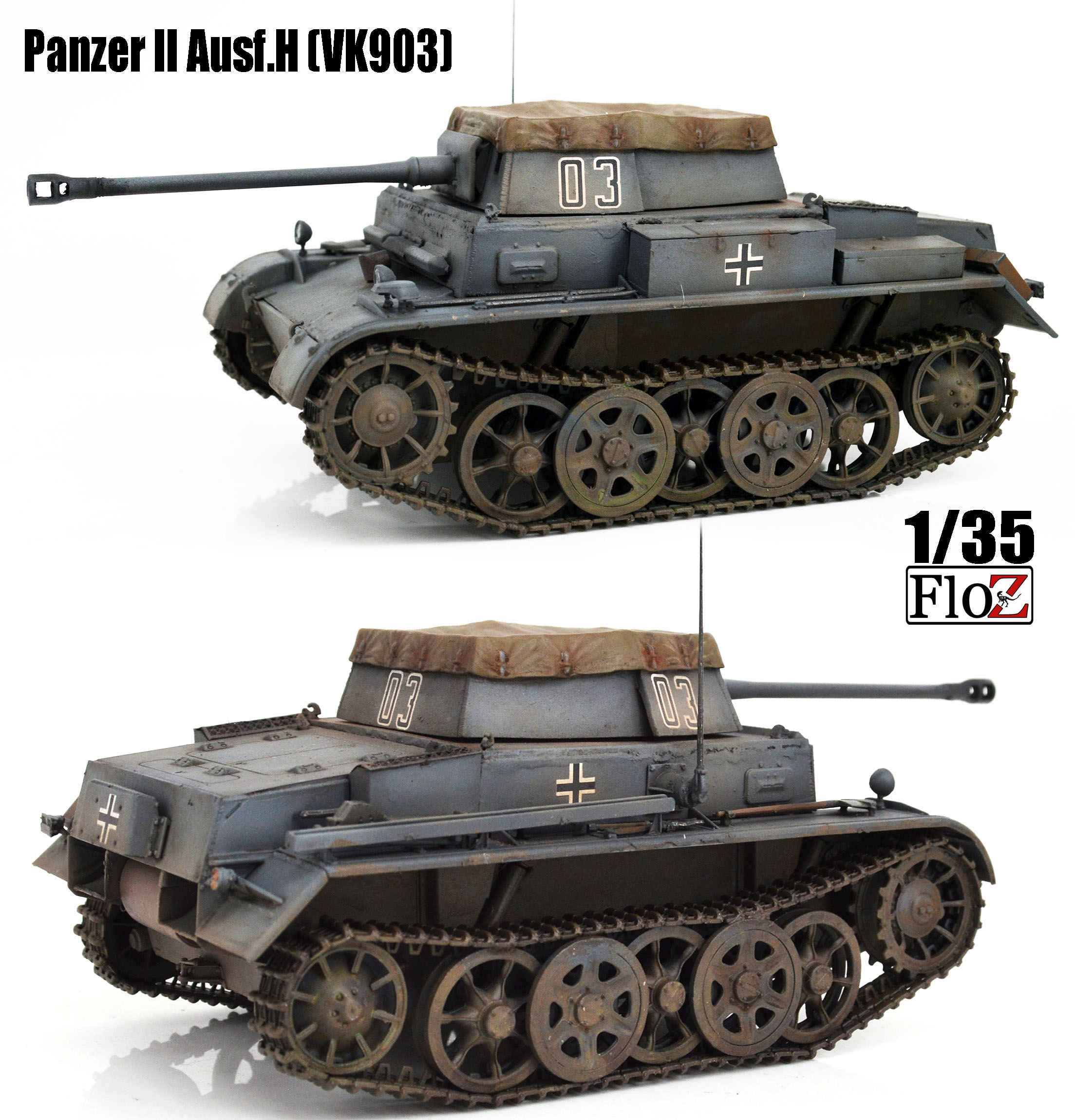 Wwii German Panzer Ii Ausf H Vk903 1 35 Floz Finished Tank Model With Metal Gun Ebay