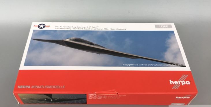 B-2A Spirit 1:200 Diecast Model - Herpa HE-573092 - $87.95