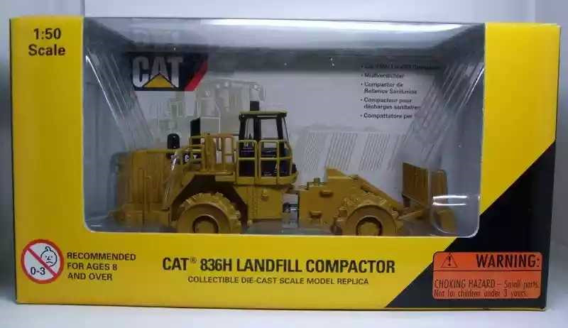 1／50スケール CAT 836H LANDILL COMPACTOR 1:50 for CAT 836H landfill Compactor 55205 1/50 DIECAST MODEL