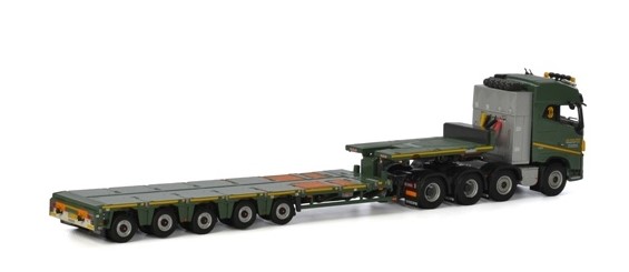 ミニカー WSI 1/50 VOLVO Lowloader 5ac Nooteboom WSI 1/50 for VOLVO FH4 GLOBETROTTER 8x4 Nooteboom PX 5 AS SEMI