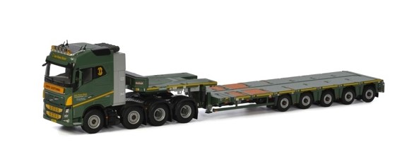 WSI 1/50 for VOLVO FH4 GLOBETROTTER 8x4 Nooteboom PX 5 AS SEMI