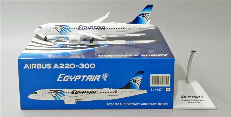 航空機・ヘリコプター JC WINGS 1/200 EGYPTAIR A220-300 SU-GEY JC Wings Egypt Air A220-300 SU-GEY 1:200 DIECAST Aircraft