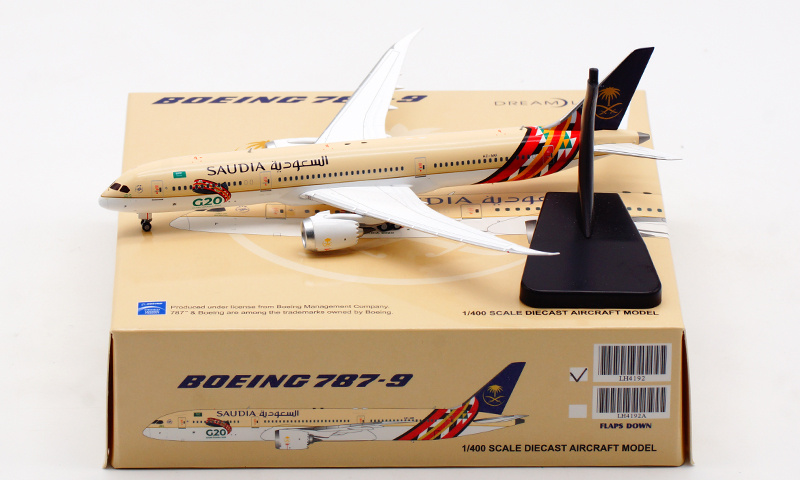 【新品、本物、当店在庫だから安心】 Wings JC Saudia DIECAST 1:400 G20 HZ-ARF B787-9 Boeing For 航空機・ヘリコプター