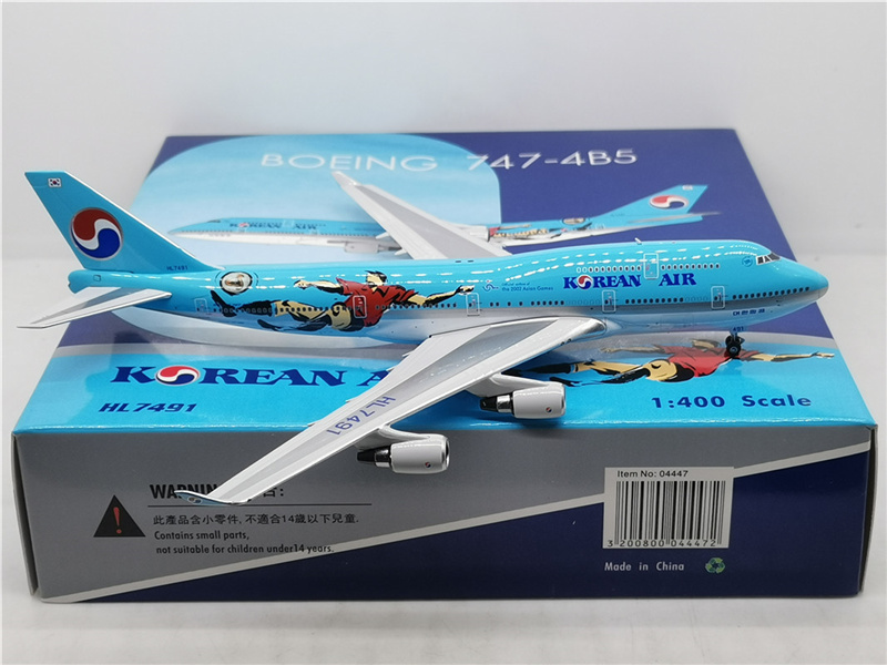 1/100 大韓航空 Korean Air B747-400 模型 ボーイング747-400 大韓航空 1/100スケール