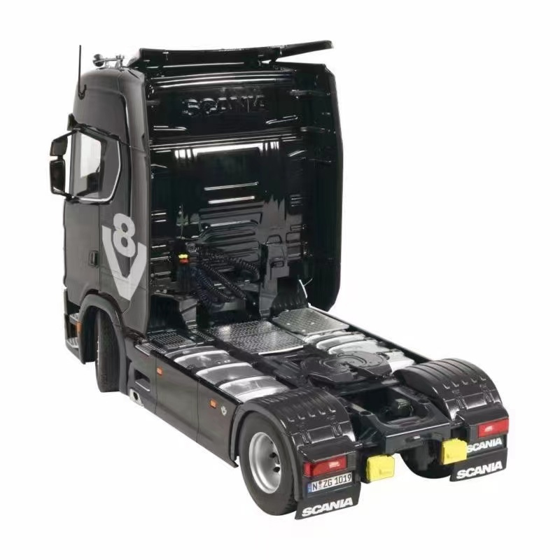 ミニカー 1/50 NZG Scania8x4 give svaergods Scania V8 730S 4x2 & Lohr Car Transporter Model