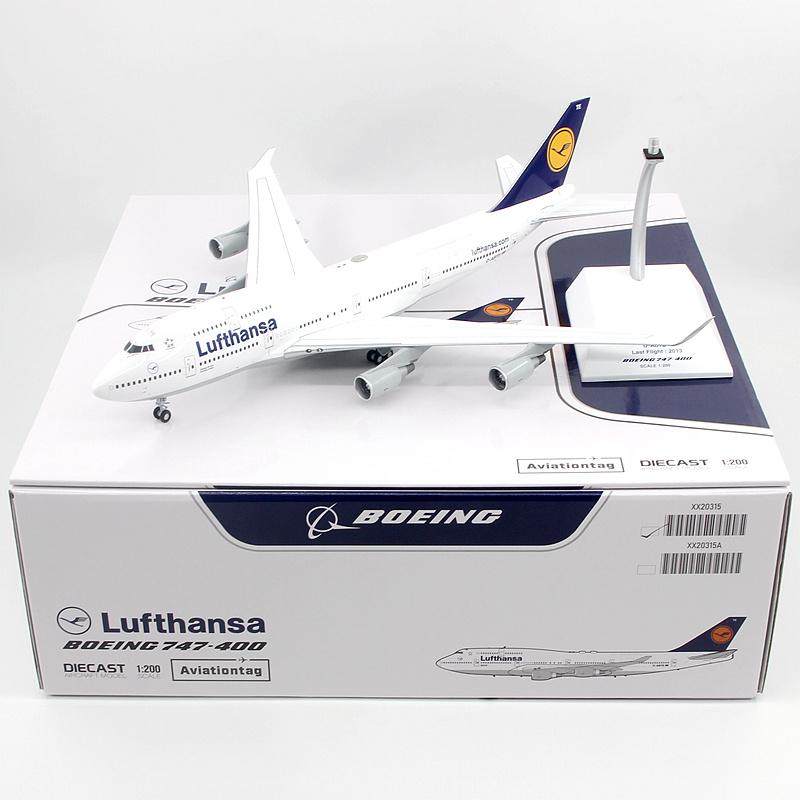 航空機・ヘリコプター Lufthansa Boeing 747-400 1/200 JC Wings LUFTHANSA FOR BOEING 747-400 D-ABTE 1:200 DIECAST