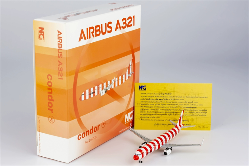 コンドル航空 A321 D-ATCG 1/400 NG Models Condor for Airbus A321 D-ATCG Passion Red 1/400