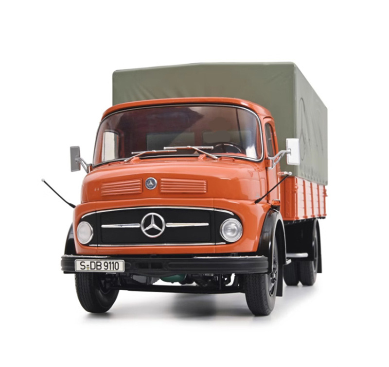 ミニカー EBBRO MERCEDES-BENZ L911 BOX TRUCK 1/18 Schuco Mercedes-Benz L911 Flatbed Truck with Cover