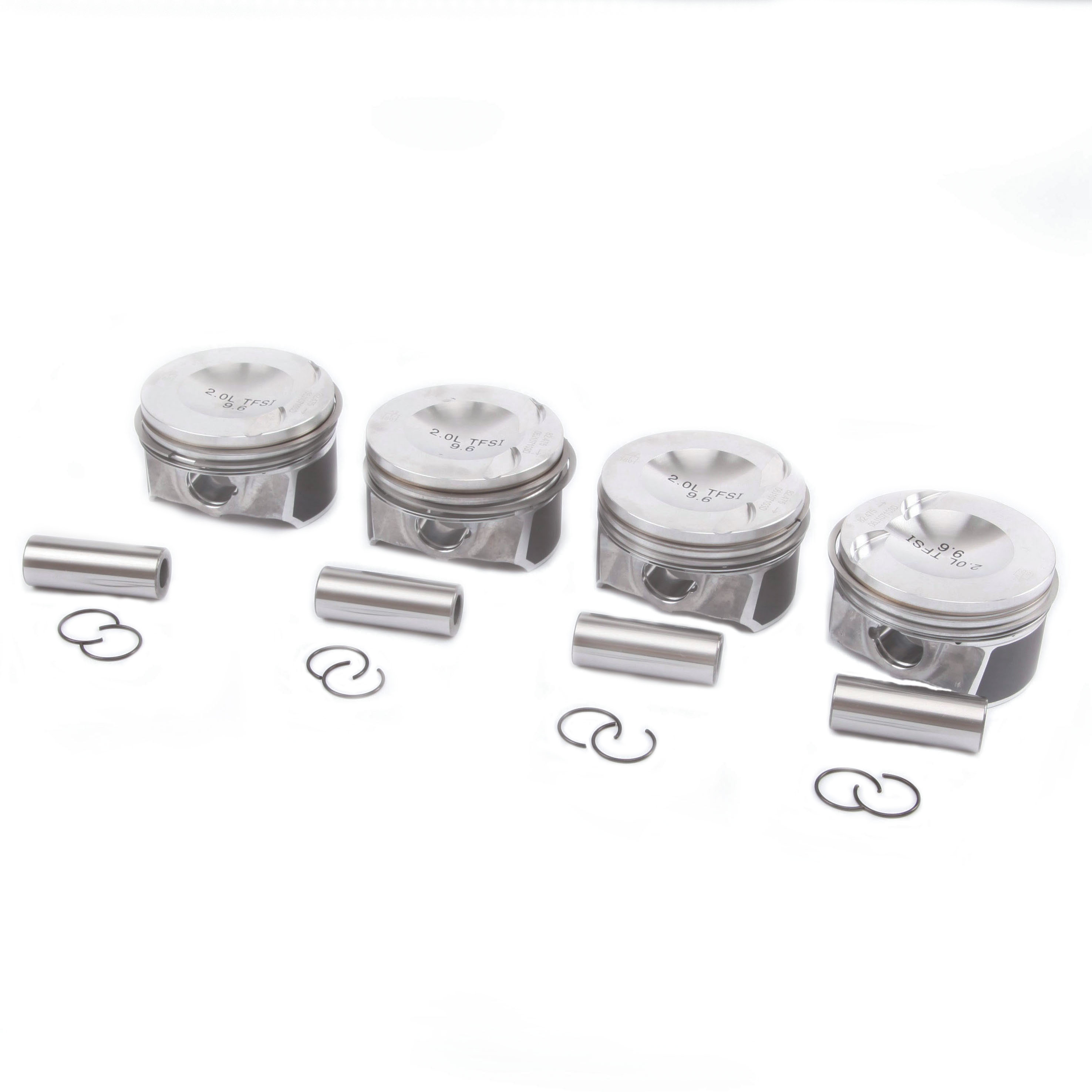 Pistons & Ring Set Fit For 07-11 AUDI A4 A5 83mm (+0.5mm) Φ21mm VW SEAT ...