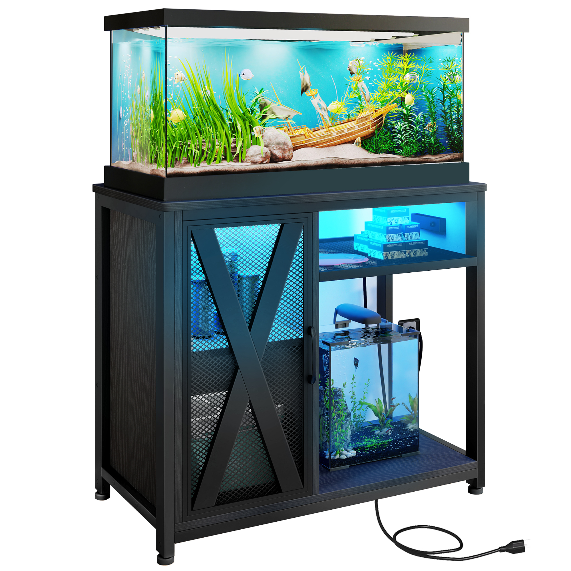 Reptile Tank Stand Heavy Duty Steel Aquarium Stand For Fish And Reptile  Tanks, Sturdy Storage Cabinet For Commercial And Home Use, Supports 5 To 40 Gallon  Tanks Fish Tank With Stand, image size:2000x2000