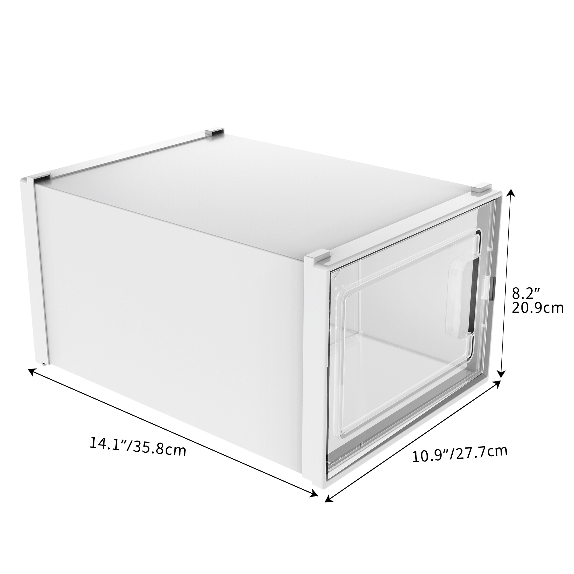 12/24 PCS Shoe Storage Box Clear Stackable Shoe Container Sneaker Organizer XL - Picture 21 of 45
