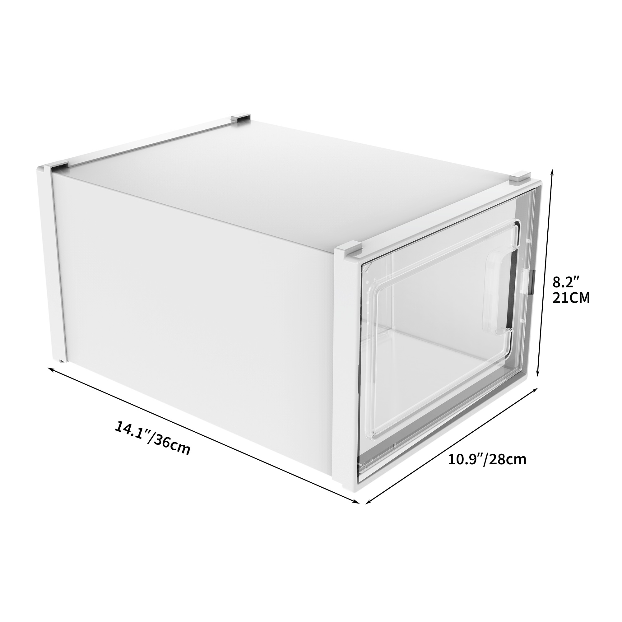 12/24 PCS Shoe Storage Box Clear Stackable Shoe Container Sneaker Organizer XL - Picture 31 of 45