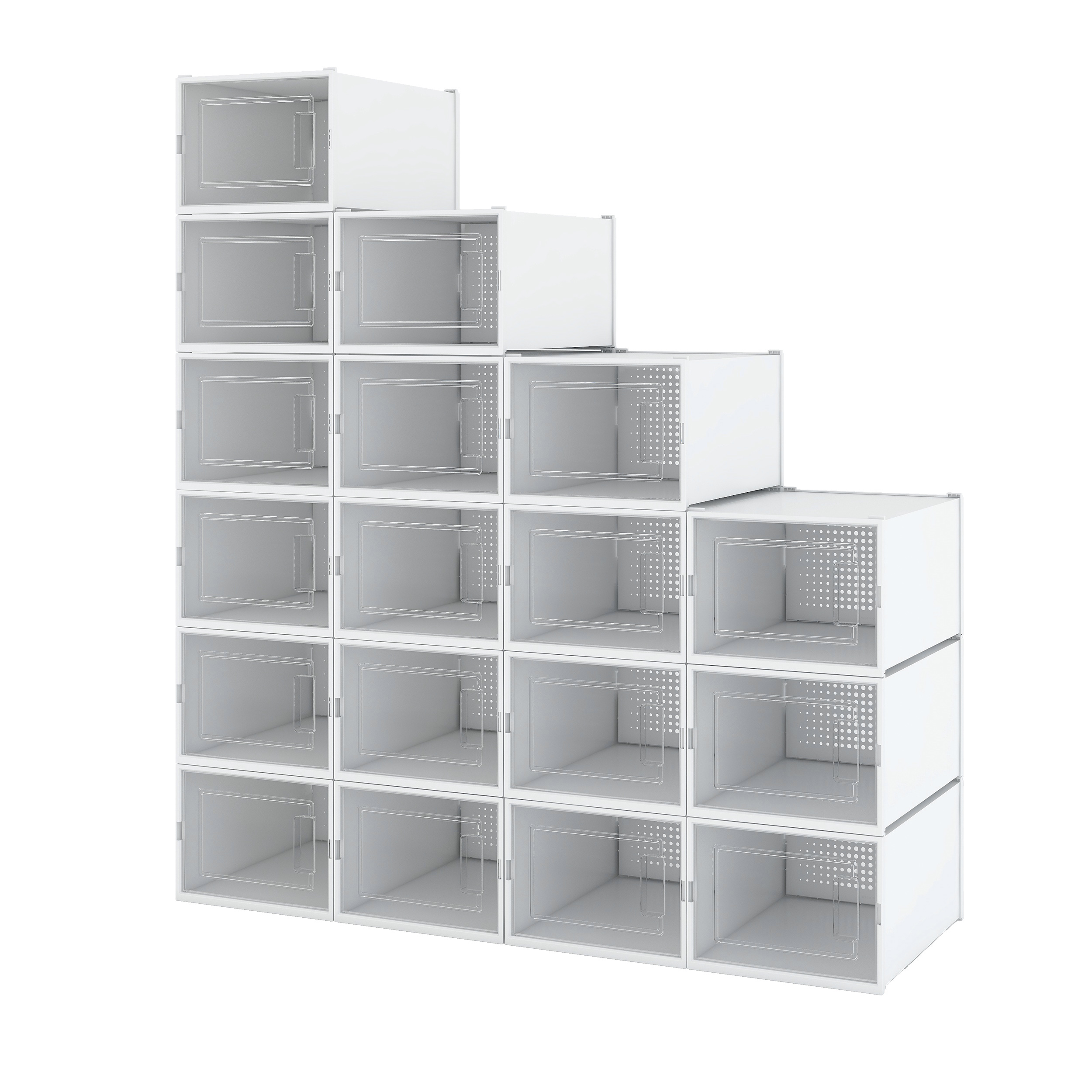 12/24 PCS Shoe Storage Box Clear Stackable Shoe Container Sneaker Organizer XL - Picture 36 of 45