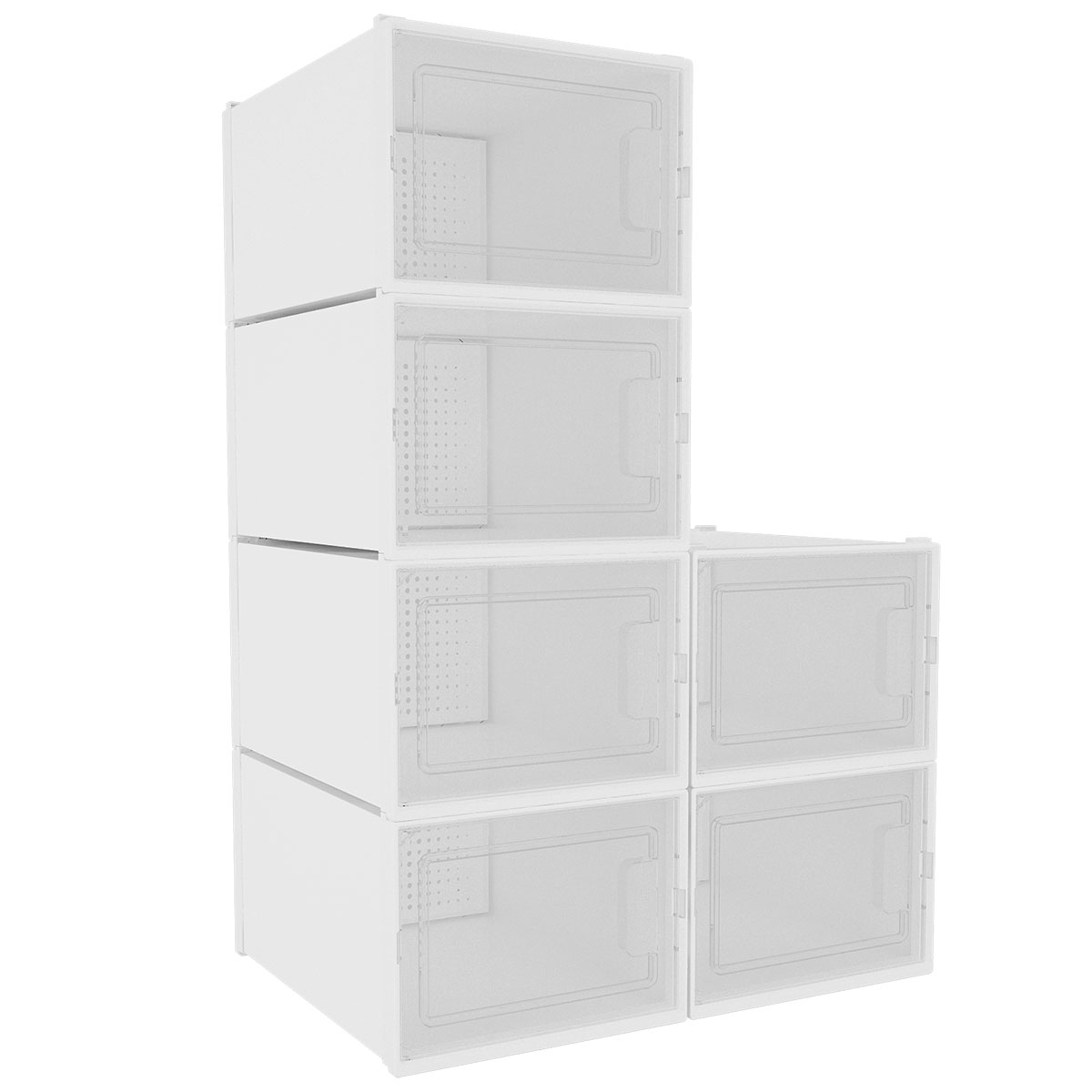 12/24 PCS Shoe Storage Box Clear Stackable Shoe Container Sneaker Organizer XL - Picture 44 of 45