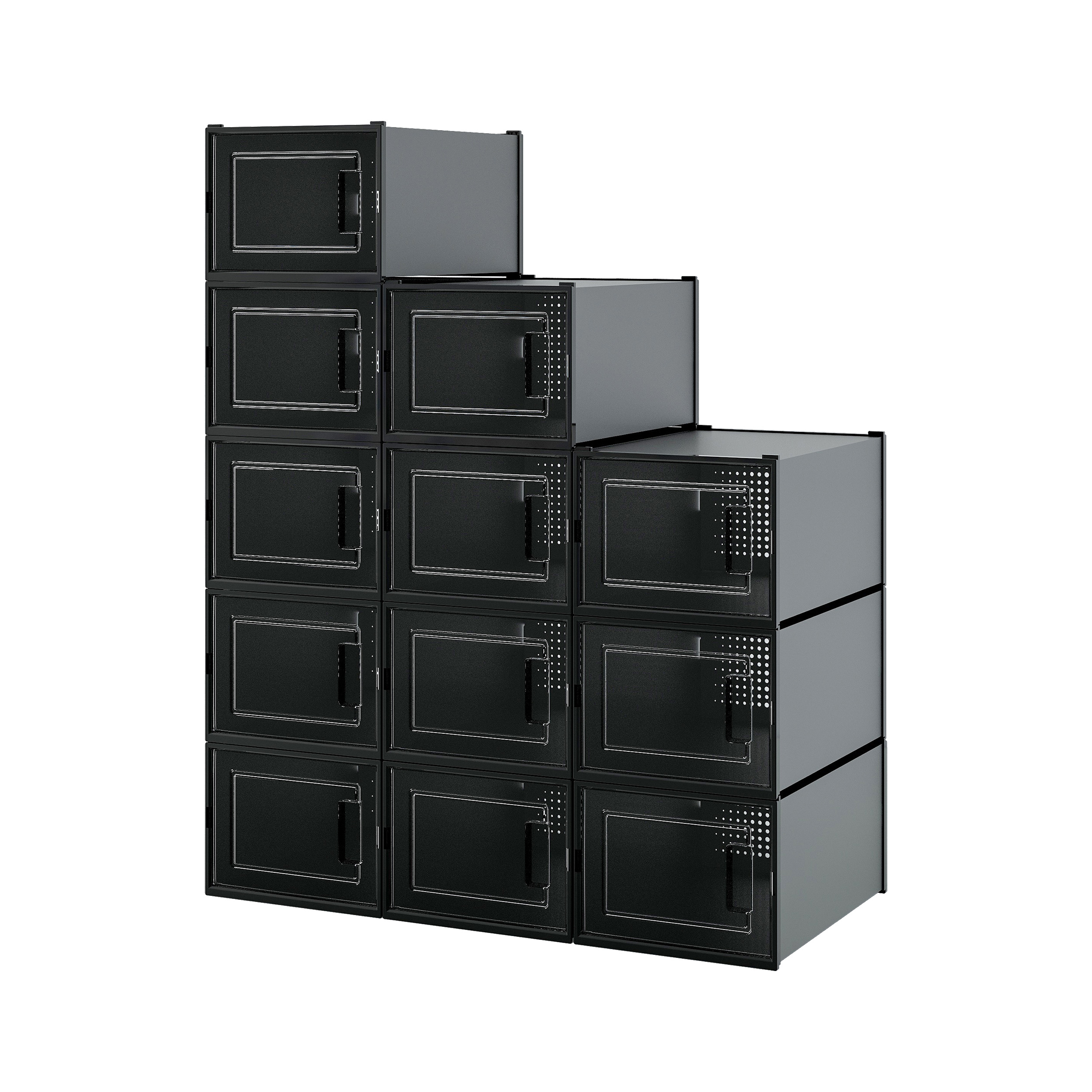 12/24 PCS Shoe Storage Box Clear Stackable Shoe Container Sneaker Organizer XL - Picture 14 of 45