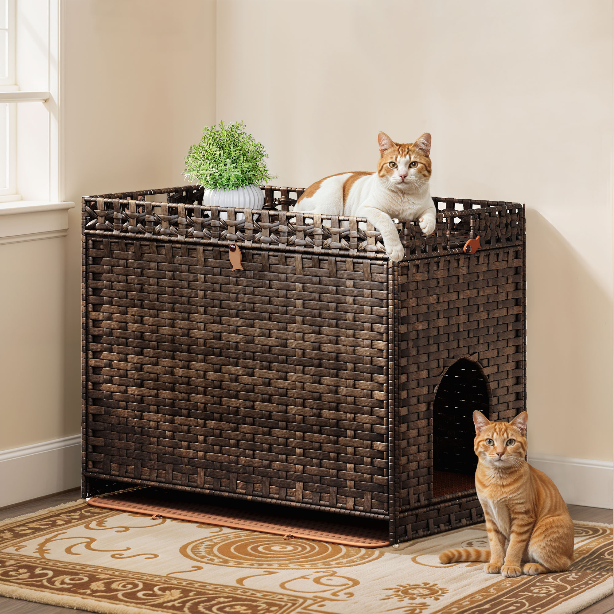 Balcony Furniture Tucker Murphy Pet™ Hidden Furniture Cat Washroom