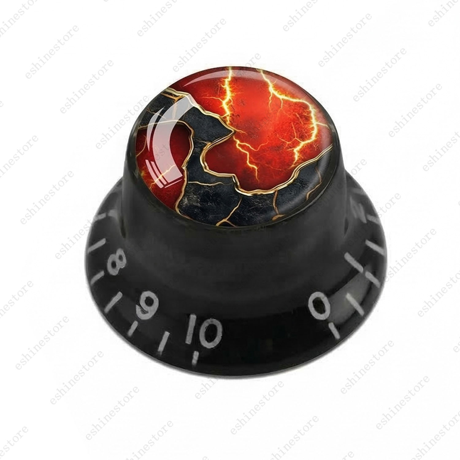 Guitar Reflector Knobs with Abstract Art Cap Top Hat Knobs for Les Paul SG – 10