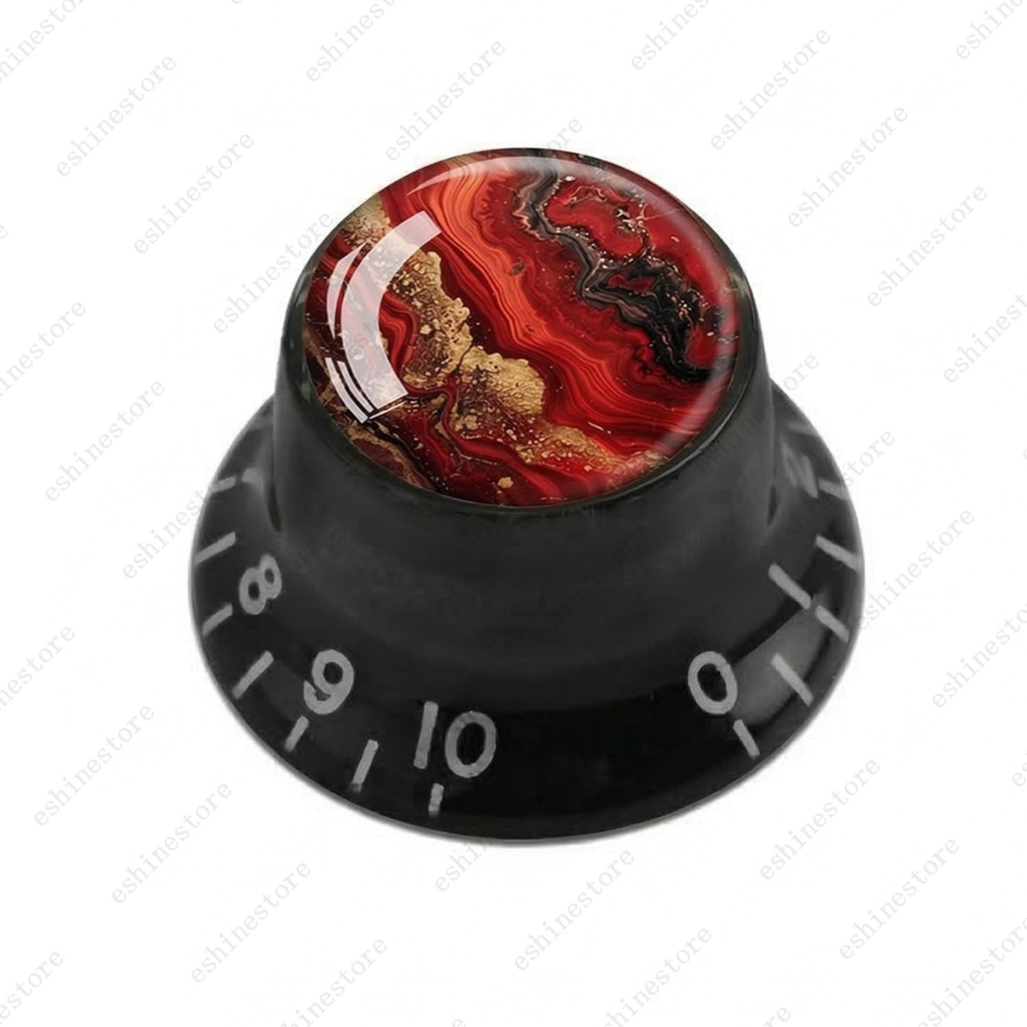 Guitar Reflector Knobs with Abstract Art Cap Top Hat Knobs for Les Paul SG – 08