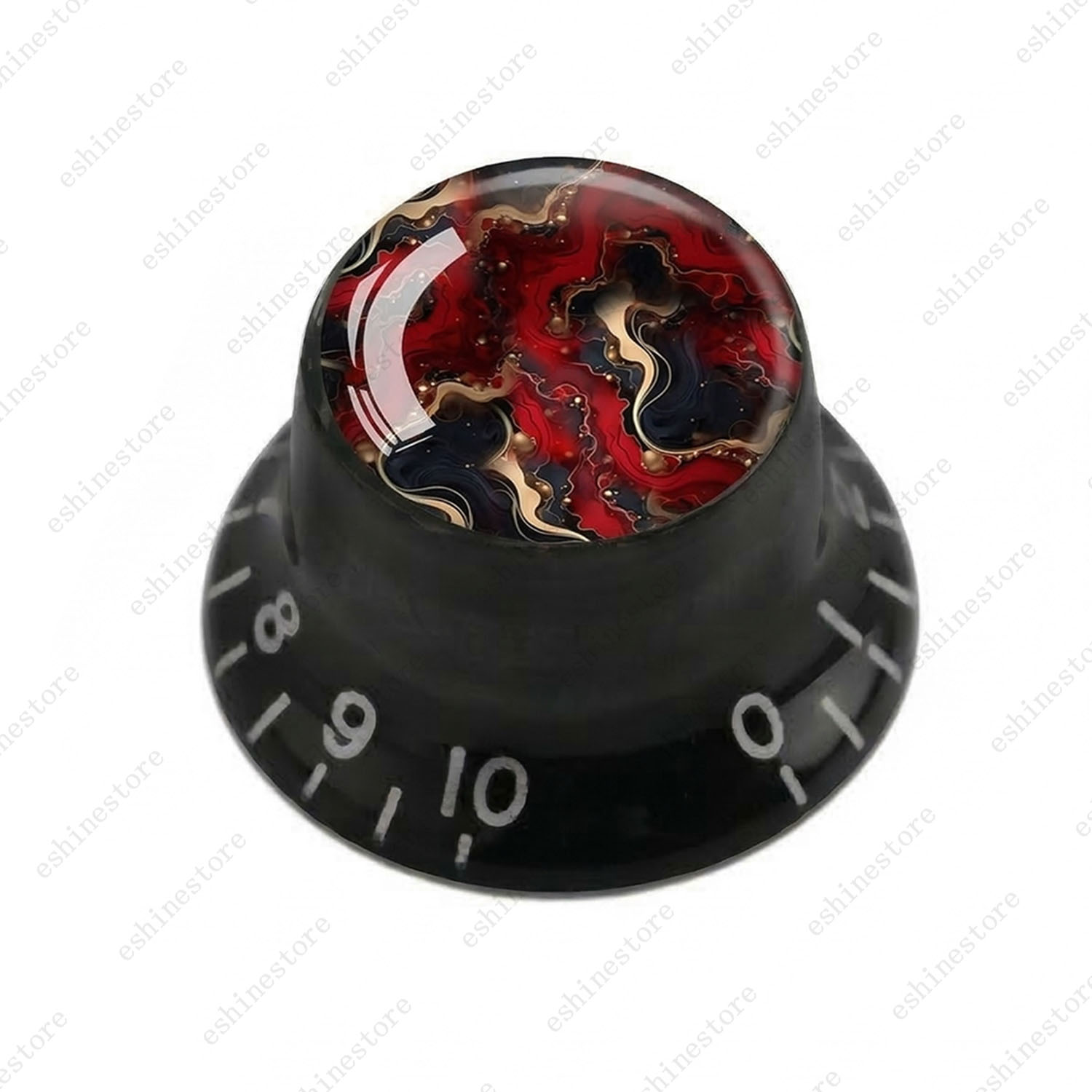 Guitar Reflector Knobs with Abstract Art Cap Top Hat Knobs for Les Paul SG – 03