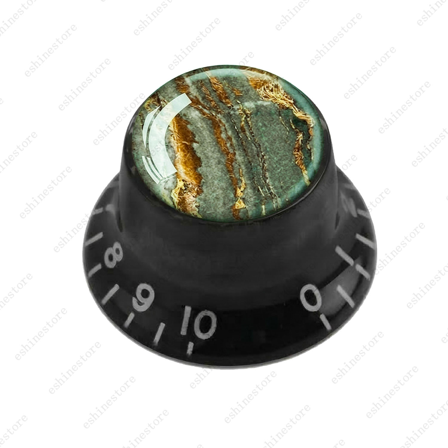 Guitar Reflector Knobs with Marble Texture Cap Top Hat Knob for Les Paul SG – 04