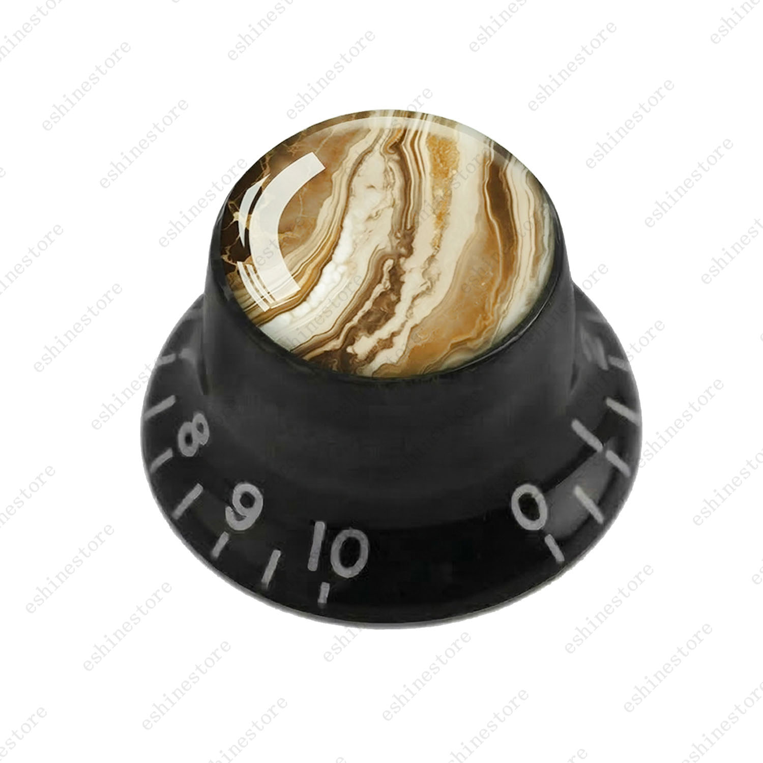 Guitar Reflector Knobs with Marble Texture Cap Top Hat Knob for Les Paul SG – 10